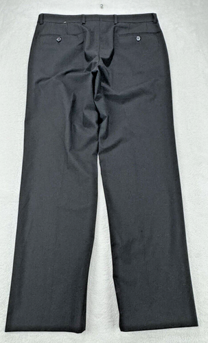 Lauren Ralph Lauren Dress Pants Men 33 x 30 Black Flat Front Black Label - Picture 3 of 9