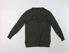 Matalan Womens Green V-Neck Polyester Blend Cardigan Size 10