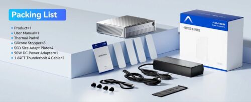 Acasis Thunderbolt 40Gb/s USB4 4x NVMe SSD M.2 Software RAID Enclosure - Bild 12 von 14