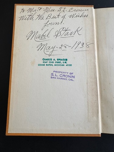 Hold That Tiger, by Mabel Stark - 1938 - Signed, 1st Ed Antique HC Book DJ - Foto 7 di 16