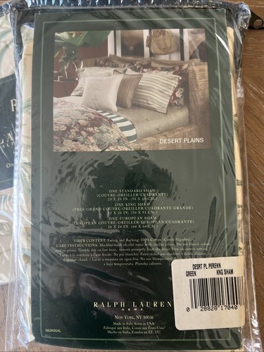 New Vintage Ralph Lauren Desert Plains Perennial King Pillow Shams - Picture 4 of 5