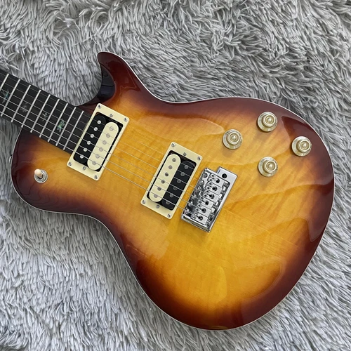 Finish Smudging Flame Maple Top Electric Guitar HH Pickups Mahogany Neck