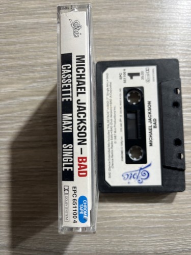Michael Jackson - Bad - Maxi Cassette Single 27 minutes. 5 Mixes. Very Rare - Picture 5 of 7
