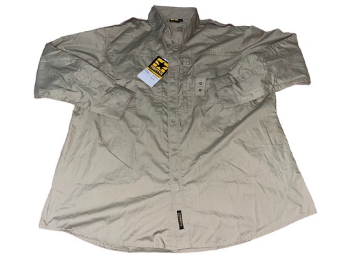 Propper Men's Tactical Dress Shirt – Long Sleeve Khaki - XXL-R