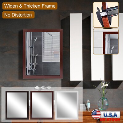 16''x12'' Rectangular Wall Mount Mirror Bathroom Bedroom Make up Mirror Home Decor