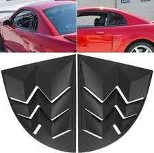 2pcs Side Window Scoop Louvers ABS Sun Shade Cover for Ford Mustang 1999-2004