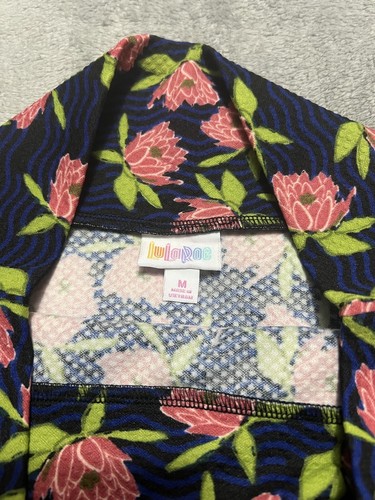 NWT LULAROE Women’s Cassie Pencil Skirt Pull On Blue/Pink Floral Pattern Sz M - Picture 6 of 7