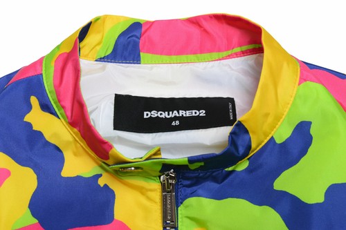 Dsquared2 Men's Multi-Color Windbreaker Bomber Jacket US S IT 48 - Picture 4 of 4
