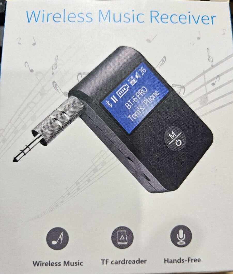 BT-6 PRO Wireless Bluetooth 3.5mm AUX Audio Stereo Music Receiver 