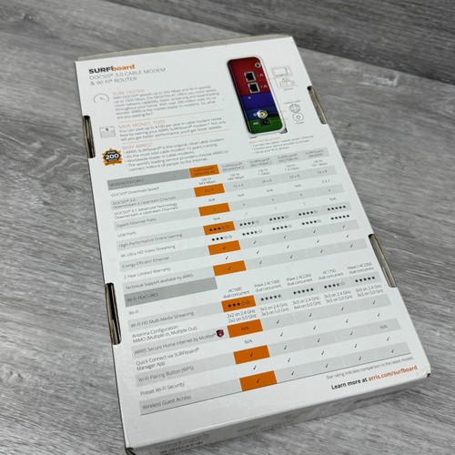 ARRIS Surfboard SBG6700DOCSIS 3.0 Cable Modem Plus AC1600 Dual Band Wi-Fi Router - Picture 2 of 6