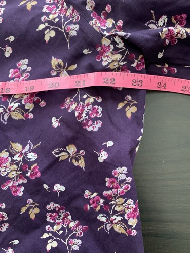 Lands End Hemd Damen 18T Blumenmuster bügelfrei Supima Baumwolle Knopfleiste Langarm - Bild 9 von 13