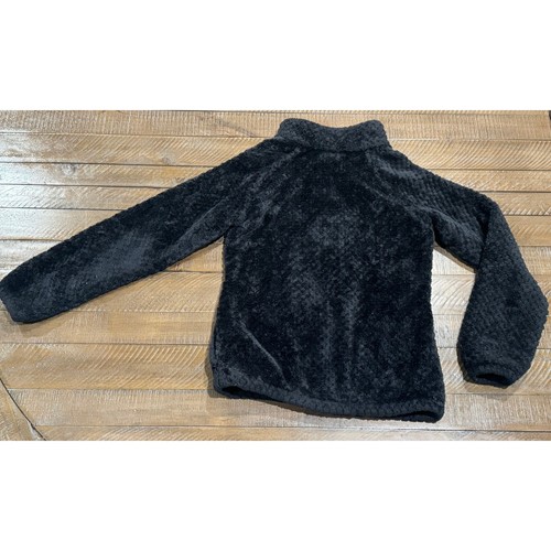 Columbia Full Zip Fleece - Girls Size M (10-12) Black with Neon Orange Zip - Picture 8 of 9