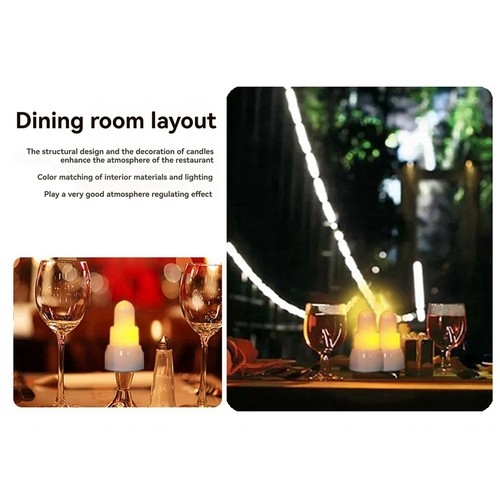Rechargeable RGB LED Tea Wax Light Electronic Tea Candle Lamp Atmosphere8757 - Picture 2 of 8