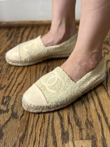 Chanel Espadrilles Ivory/Light Beige Women’s Size 37 - Picture 13 of 13