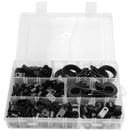 200 StüCk R-Typ P-Typ Kabel Klemmen Kunststoff Nylon Draht Clip Sortiment K4547