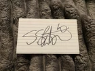 Steve Slaton Houston Texans Signed 3x5 Index Card Football NFL NCAA