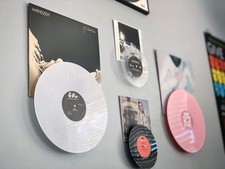 - Vinyl Record Display - Combine vinyl and album cover on wall. Doubles as a ...