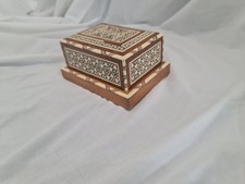 Post‑War Egyptian Inlaid Wooden Box (c.1945–46) – Geometric Marquetry