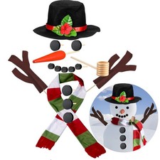Snowman Decorating Kit, 16Pcs Christmas Making Kit Red