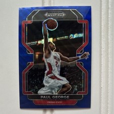 Panini 2022-23 Prizm Draft Picks Paul George Blue Wave Prizm 41/249 Fresno St…