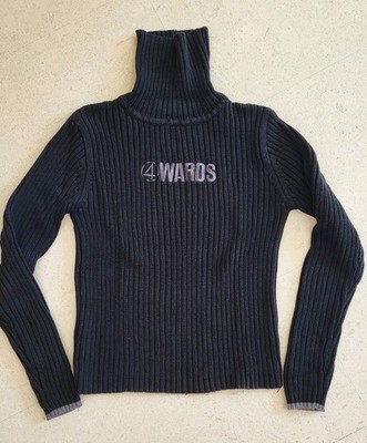 4 WARDS   Rollkragen Pullover   Damen   Gr. 36/38   Grobstrick   Schwarz 