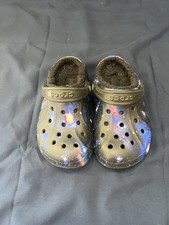 Crocs Kids Baya Lined Black Galaxy Clogs Child Size 11
