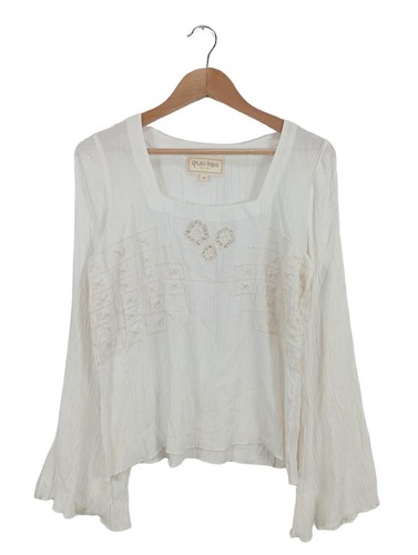 GOLDEN BROWN Slip-over blouse Dames Maat EU 40 wit casual uitstraling