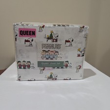 NEW Peanuts Queen Sheet Set with Snoopy and Friends, Made By Berkshire