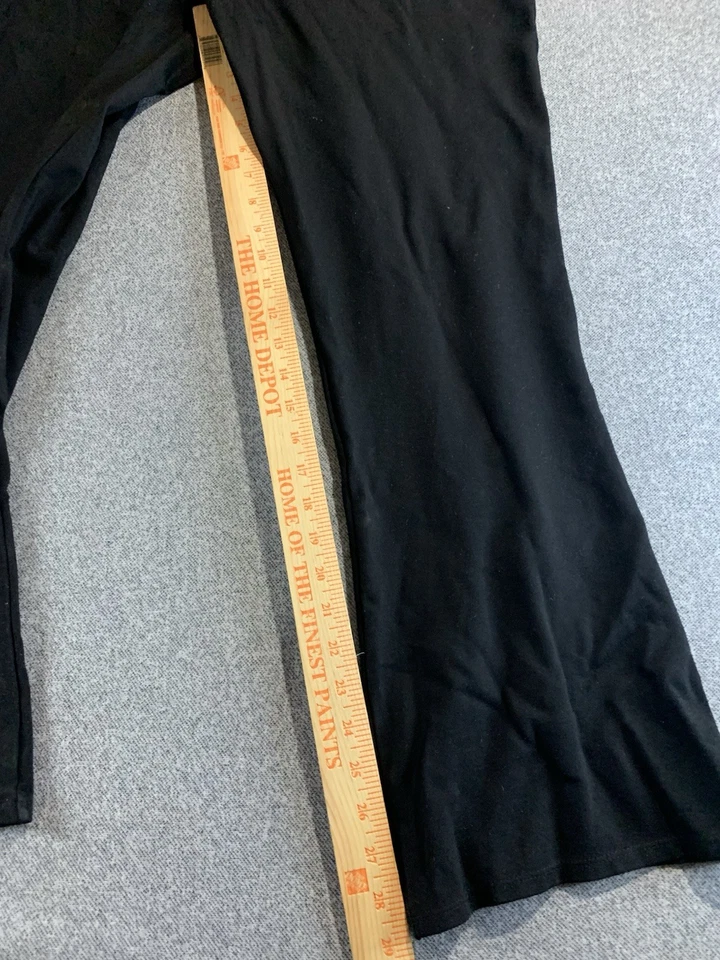 Pantalones Vince Camuto Para Mujer XL Negros Cintura Elástica Pierna Acampanada Pantalones Minimalistas Foto 3 de 4