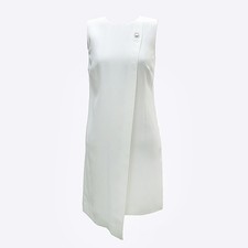 Versace VERSUS button-embellished ivory sleeveless dress