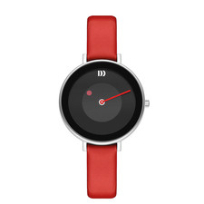 Danish Design IV24Q1260 Red/Black Black Dial Quartz Leather Wrist Watch