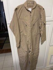 48 R 48R US Navy Air Force Desert, Khaki Coveralls Flyers Flight Suit CWU-27/P