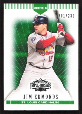 2007 Topps Triple Threads Jim Edmonds Emerald #/239 #117 Card