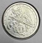 1/10th Oz Silver Skully Round Carded