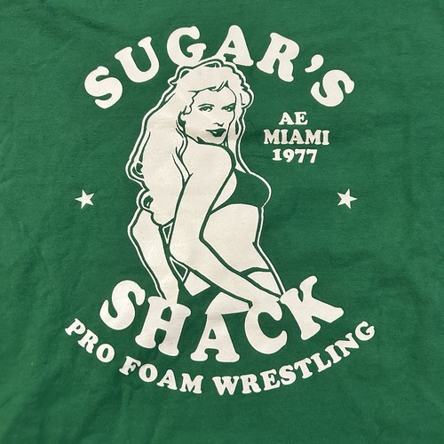 Vtg American Eagle Pin Sugar's Shack Pro Foam Wrestling T-shirt SZ-M
