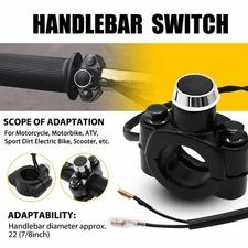 7/8" MOTORCYCLE HANDLEBAR KILL ON-OFF START SWITCH 12V SCOOTER ATV DIRT BIKE EKK