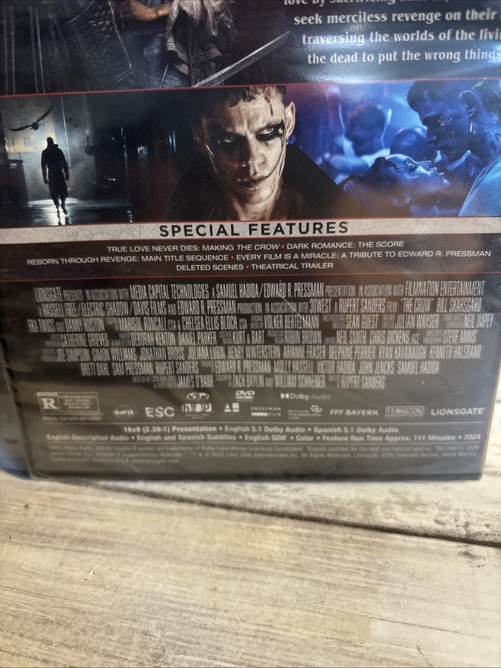 New! The Crow (DVD 2024) Sealed Ships FREE True Love Never Dies Reborn Revenge - Image 4 of 4