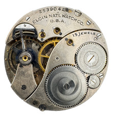 Antique 12s 1923 Elgin 15 Jewels Mechanical Hunter Pocket Watch Movement 314 USA