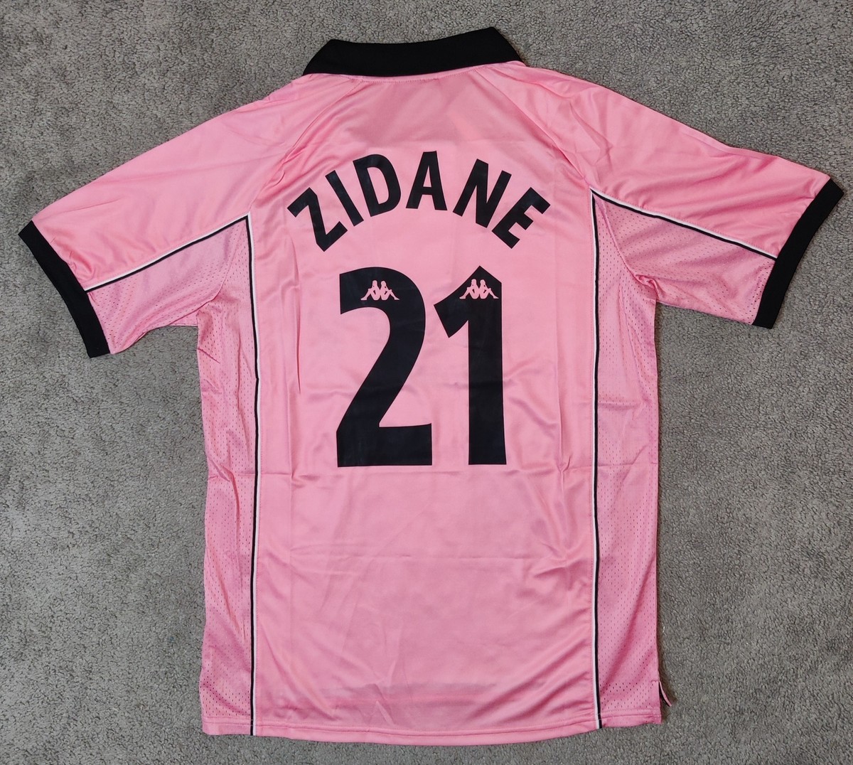 ウェア Kappa JUVENTUS L/S Uniform #21 ZIDANE Kappa Juventus 1997/1998 Zidane #21 Pink Away Jersey Shirt