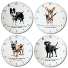 Dog Lover Clock 'Time Spent with' Frenchie Labrador Collie Chihuahua gift boxed