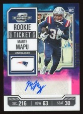 Boleto de novato Marte Mapu 2023 Panini Contenders Optic Nebula Prizm automático/2 #186