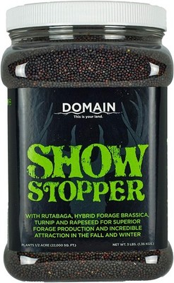 Domain Outdoor Show Stopper Food Plot Seeds for Deer, 1/2 Acre, Rutabaga, Hyb...