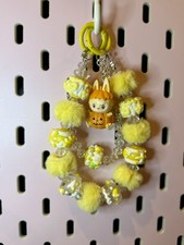 Brand New Custom Made Yellow Monsters Keychain Phone Charm Pumpkin Halloween