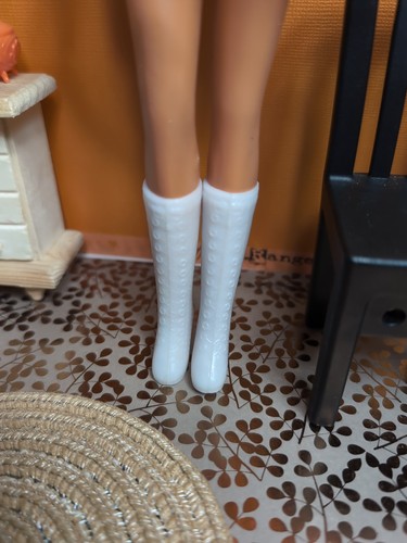 Vintage Barbie Clone Outfit- Maddy Mod Sweater Dress 1789, Boots, Purse & Hanger - Picture 7 of 21