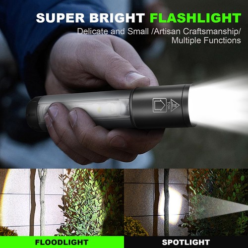 Linterna de Bolsillo con Clip,LED UV Recargable Luz Flash Ligera,Súper... - Imagen 3 de 9