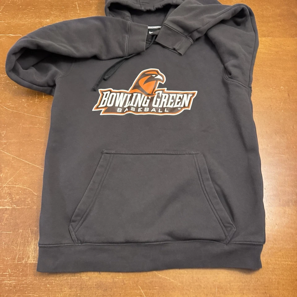 Sudadera con Capucha Bowling Green State Falcons Para Hombre Pequeña Gris Béisbol Pullover Nike Foto 2 de 4