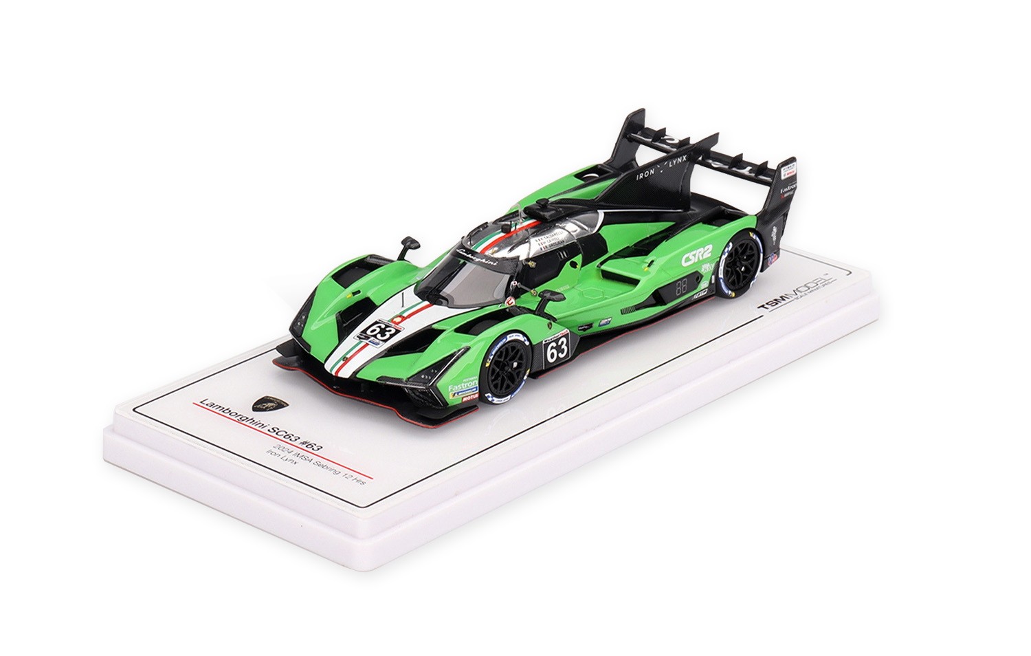 TSM Model 1/43 LAMBORGHINI SC63 #63 IRON LYNX IMSA 12H SEBRING 2024 - TSM430816