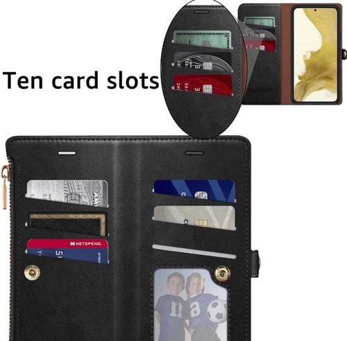 Suanpot für iPhone 14 Pro 6.1 Lila Wallet Kartenetui Hülle mit RFID Schutz - Bild 7 von 10