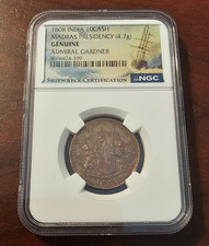 1808 INDIA 10CASH MADRAS PRESIDENCY (4.7g) GENUINE ADMIRAL GARDNER NGC GENUINE