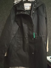 Hunter Women's Adela Cotton Canvas Rain Jacket. Size Xl